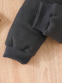 男小童字母圖案衛衣和衛褲 - 灰色 - 查看 6