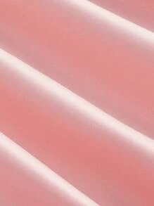 SHEIN MOD Chất rắn Viền bình hàng phía sau Thắt lưng Váy liền áo - Màu Hồng baby - Xem 4