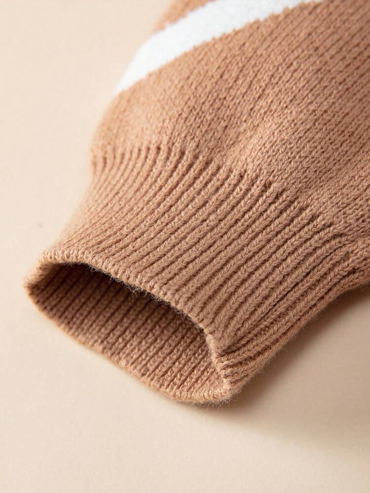 Baby Girl Letter Pattern Sweater & Knit Shorts