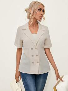 Aveloria Bluse mit doppelten Knopfleisten, Revers,