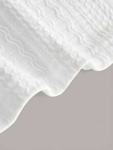 SHEIN EZwear Chất rắn Ống ngọn & Quần ống rộng - trắng - Xem 4