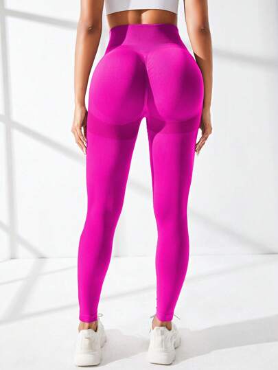 Seamless High Stretch Wide Band Waist Sports Leggings