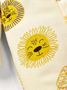 Cozy Pixies Baby Girl 3pcs Cartoon Animal Pattern Color Block Romper With Bib And Hat - Multicolor - View 3