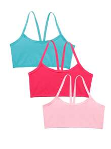 Tween Girl 3pcs Solid Cami Top - Multicolor - View 1