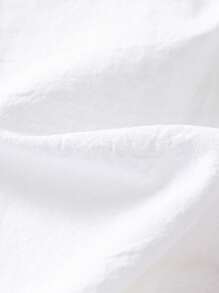 可愛前紐扣 刺綉 揉皺繪圖女童（小）襯衫