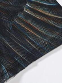 Manfinity LEGND 男士休闲美国国旗和鹰印花短袖 T 恤，适合外出，适合丈夫 - 彩色 - 查看 5