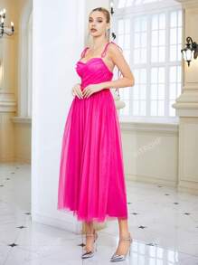 Busto Franzido Malha Vestido Cami
