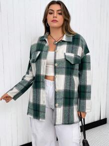 Flirla Hơn In kẻ sọc Thả vai áo - Nhiều màu - Xem 5