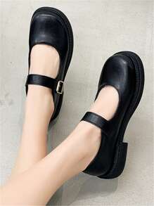 Women's Soft-Sole Mary Jane Flats, Big Size Spring/Summer School Uniform Shoes