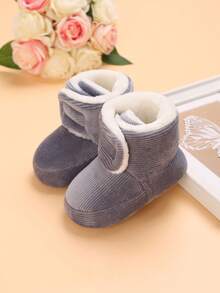 Infant Slip On Wearing Fashionable Boots - Grey - View 4