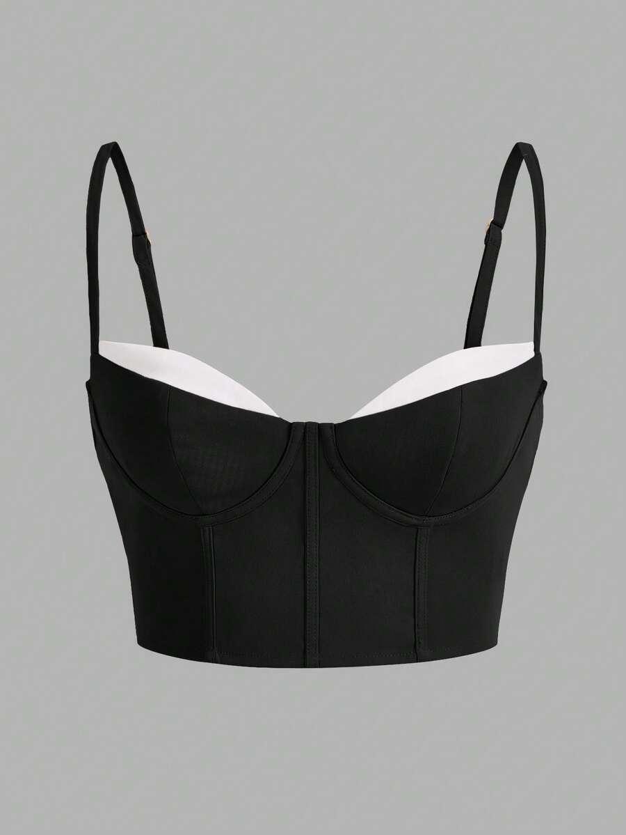 SHEIN ICON Áo camisole nữ đa năng, kiểu dáng thường ngày - màu đen - Xem 1