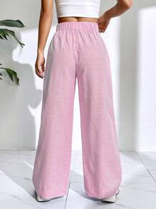 SHEIN EZwear Striped Print Wide Leg Pants - Multicolor - View 2