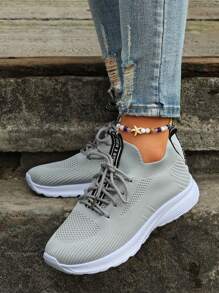 Women's All Season Outdoor Breathable Comfortable Casual Sports Shoes - Grey - View 3