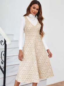 SHEIN Clasi 提花背帶洋裝無毛衣