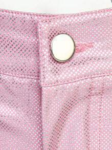 Hauture Lấp lánh Chấm Túi có nắp Quần Cargo - Màu Hồng baby - Xem 8