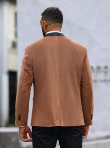 Manfinity Mode Men 1pc Shawl Collar Blazer - Coffee Brown - View 2