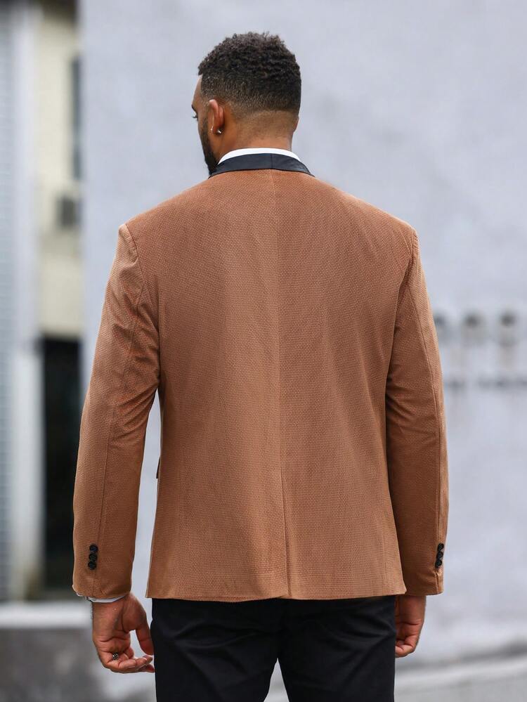 Men 1pc Shawl Collar Blazer