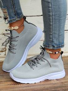 Women's All Season Outdoor Breathable Comfortable Casual Sports Shoes - Grey - View 2