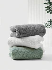 Madebyblanc 1 Pc Wheat Absorbent Quick Dry Coral Fleece Face Towel Home Bathroom Decor