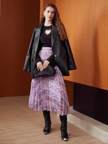 MOTF PREMIUM In hoa Paisley Chân Váy xếp ly - Nhiều màu - Xem 7