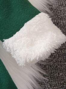 女嬰羊絨領口雙排釦腰帶花呢外套 - 綠色 - 查看 5