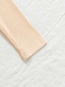 SHEIN Đứa bé gái 2 Miếng Đồ họa Chữ cái Đồ đan Ribbed Áo thun & 2 Miếng Quần - Nhiều màu - Xem 4