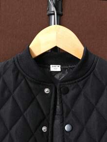 SHEIN 男小童素色前紐扣夾克和運動褲和運動褲 - 彩色 - 查看 7