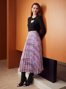 MOTF PREMIUM In hoa Paisley Chân Váy xếp ly - Nhiều màu - Xem 6