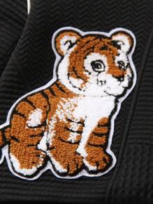 Baby Boy Cartoon Graphic Sweatshirt & Sweatpants - Black - View 3