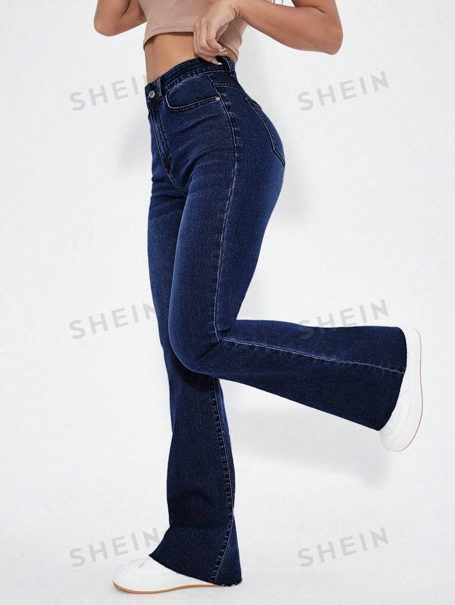 Jeans de pierna amplia de talle alto