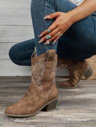 Fall/Winter 2025 Women's Vintage Fashionable Western Embroidered Cowboy Boots