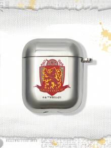 Harry Potter | ROMWE 1入組字母獅子圖案熱塑性聚氨酯耳機殼適用於Airpods - 銀色 - 查看 1