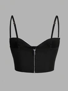 SHEIN ICON Áo camisole nữ đa năng, kiểu dáng thường ngày - màu đen - Xem 2