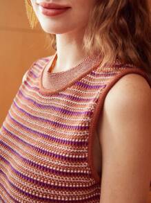 MOTF PREMIUM Sọc Giữa chiều dài Đầm Áo len Không có thắt lưng - Nhiều màu - Xem 3