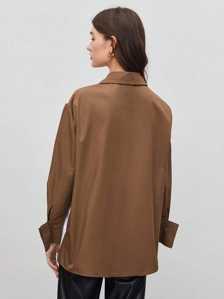 Two Tone Button Front Shirt