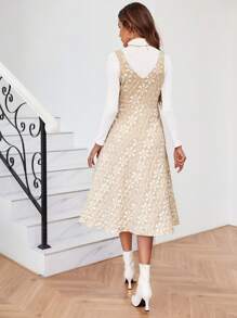 SHEIN Clasi 提花背帶洋裝無毛衣