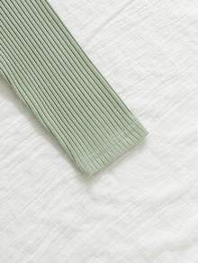 SHEIN Đứa bé gái 2 Miếng Đồ họa Chữ cái Đồ đan Ribbed Áo thun & 2 Miếng Quần - Nhiều màu - Xem 5