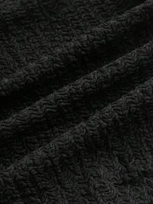 ROMWE PUNK Off Shoulder Lace Up Front Crop Tee, School - Black - View 3