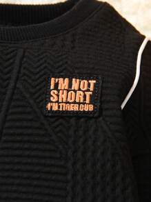 Baby Boy Cartoon Graphic Sweatshirt & Sweatpants - Black - View 4