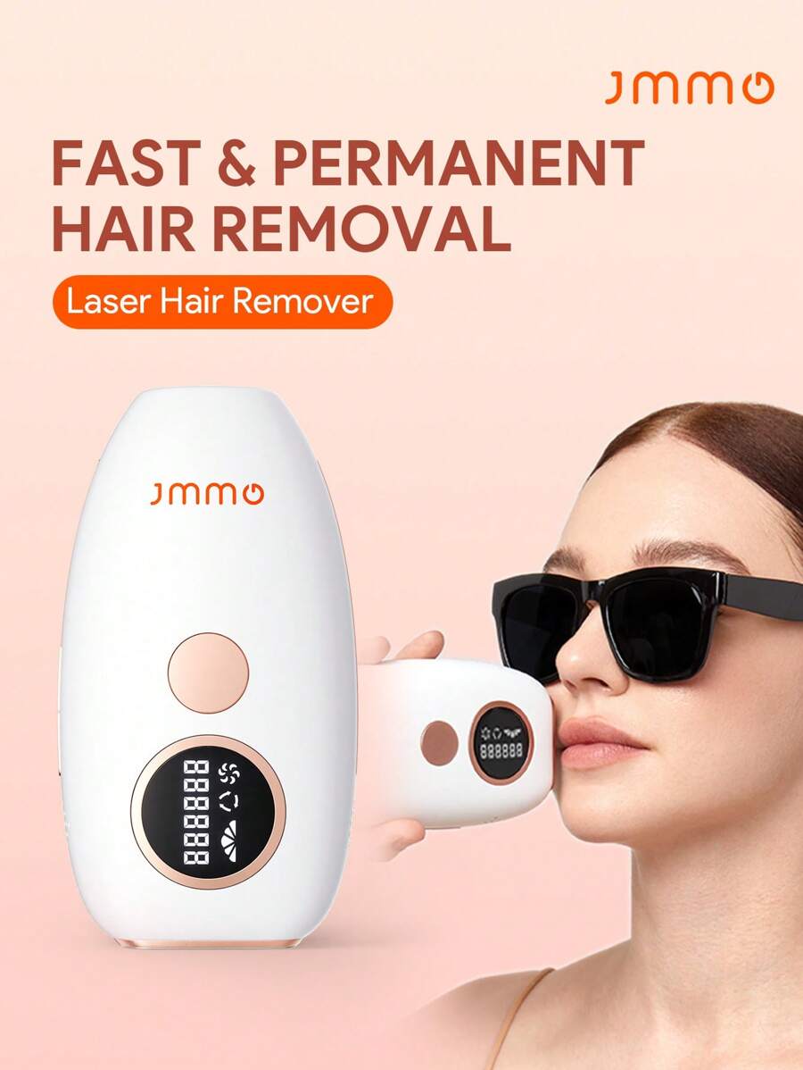 JMMO Laser Hair Removal Face Leg Arm Back Whole Body Hair Remover,5 Energy Levels For Painless Result, Long-Lasting -UK Plug - White - View 1