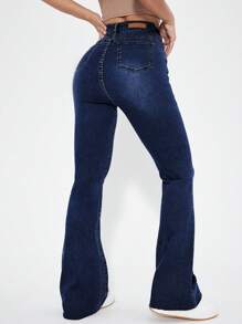 Jeans de pierna amplia de talle alto