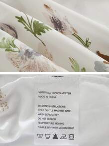 3pcs/set Flower Print Fitted Sheet Set Without Filler, Back to school season,Modern Fitted Sheet Set