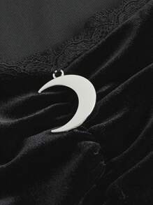 ROMWE Goth Vestido unicolor fruncido de manga amplia de terciopelo - Negro - Ver 4