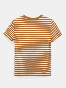 Tseoso Striped Print Round Neck Tee - Multicolor - View 2