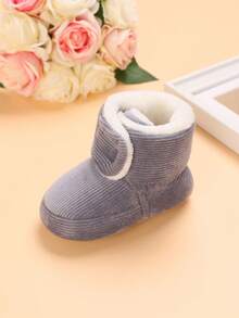 Infant Slip On Wearing Fashionable Boots - Grey - View 5