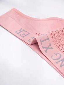 5pack Letter Graphic Mesh Thong Set - Multicolor - View 2