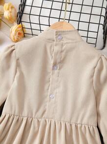 SHEIN Jeune Fille Festonné À Nœud Papillon Robe & Chapeau