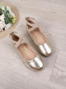 2025 Autumn Women's Fashionable Ballet Flats With Non-Slip Sole For All Seasons, Outdoor Activities - Gold - View 6