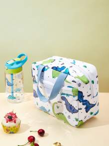 SHEIN Basic living 1入組卡通恐龍便當袋,便攜式戶外便當袋 - 彩色 - 查看 2