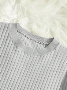 Manfinity VCAY Nam Chất rắn Knit ngọn - Màu Xám nhạt - Xem 4